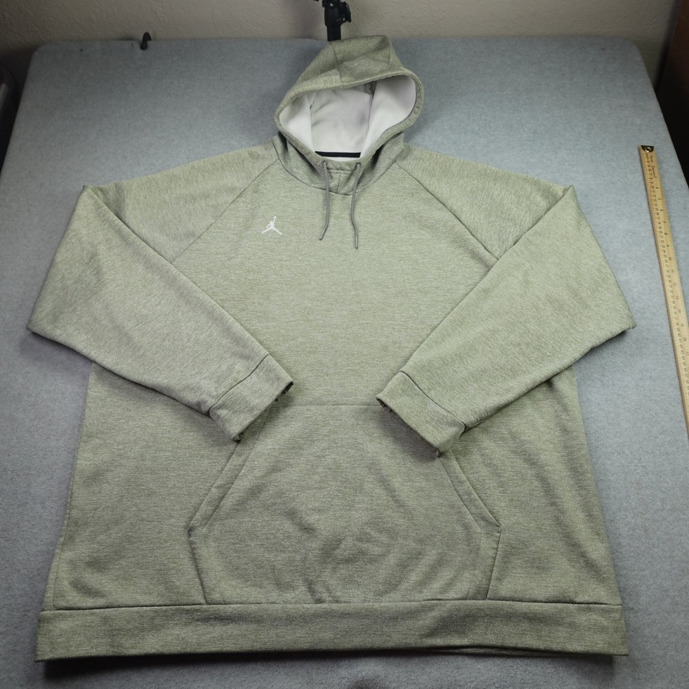 Air Jordan Hoodie Mens 4XL Olive Green Pullover Sweatshirt Jumpman Logo